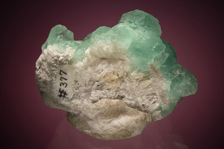 FLUORITE on QUARTZ