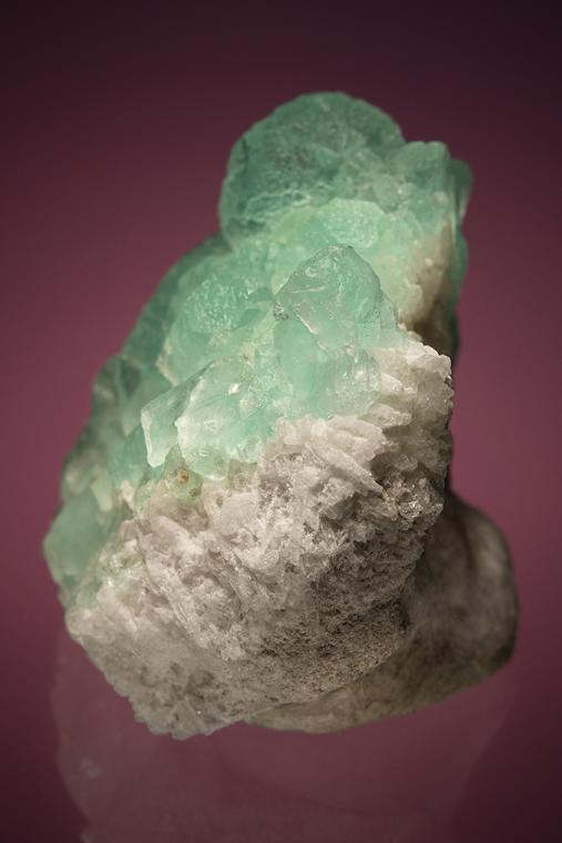 FLUORITE on QUARTZ