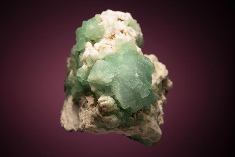 FLUORITE on ALBITE