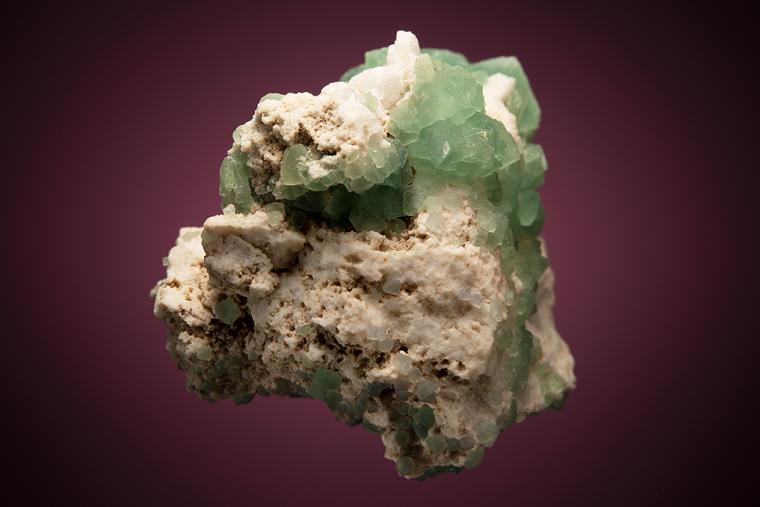 FLUORITE on ALBITE