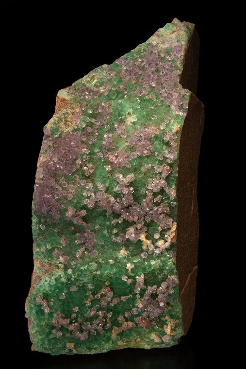 QUARTZ var. Amethyst on FLUORITE