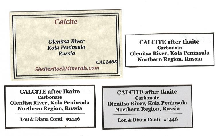 CALCITE after IKAITE 