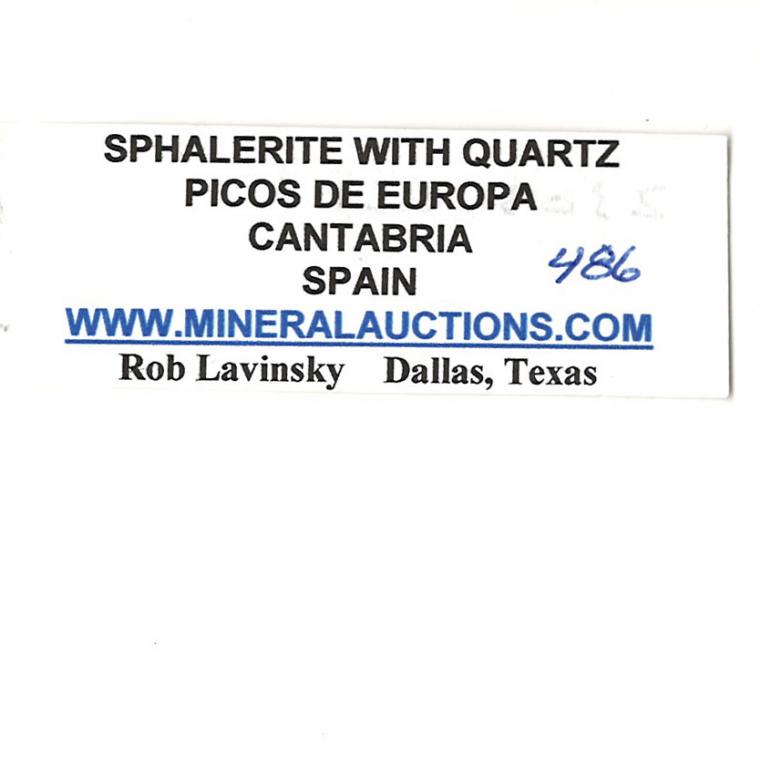 SPHALERITE with QUARTZ