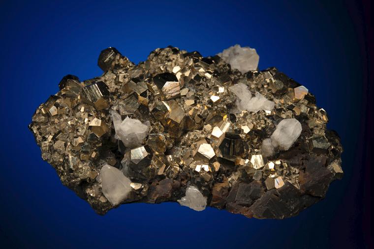 PYRITE with SPHALERITE and CALCITE