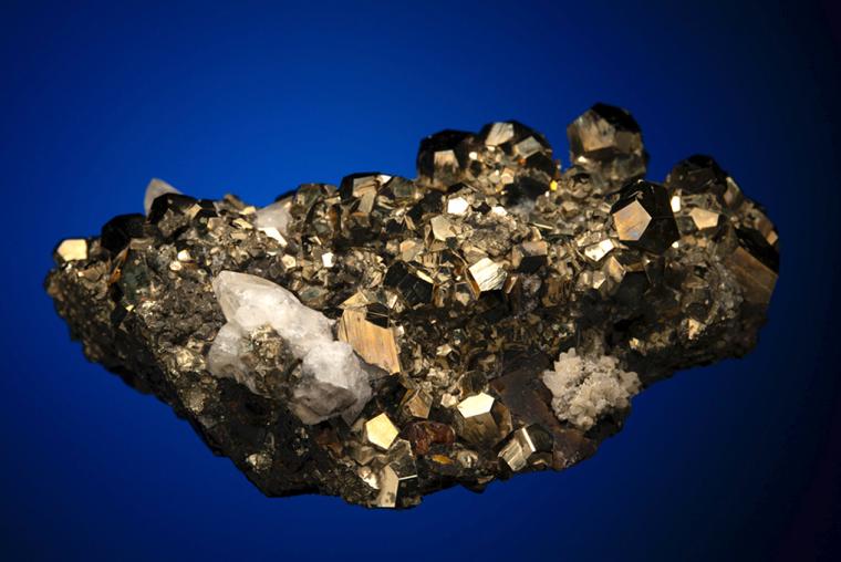 PYRITE with SPHALERITE and CALCITE