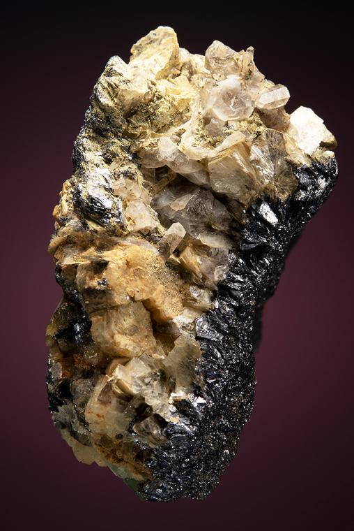 MOLYBDENITE on BERYL var. Aquamarine