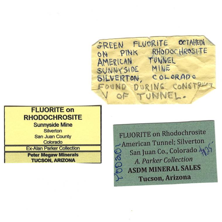 FLUORITE on RHODOCHROSITE