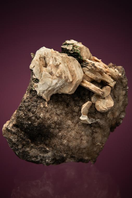 HYDROCERUSSITE with CREDNERITE and MALACHITE