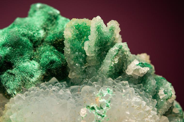 MALACHITE after AZURITE after QUARTZ
